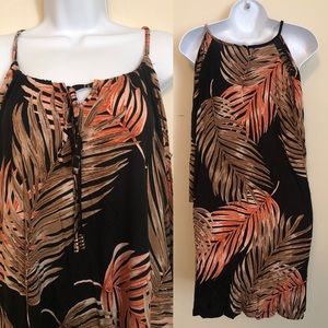 Lascana tropical mini dress with cold shoulder